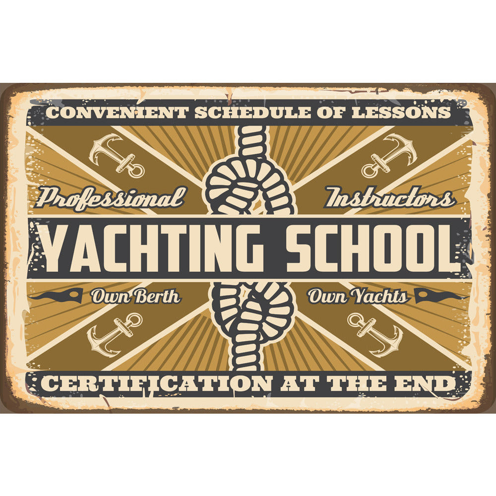Blechschild - Yachting School