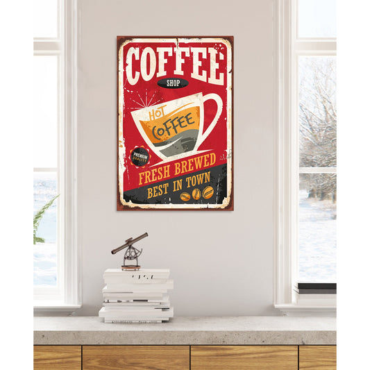 Blechschild - Coffee Shop Wohnbeispiel