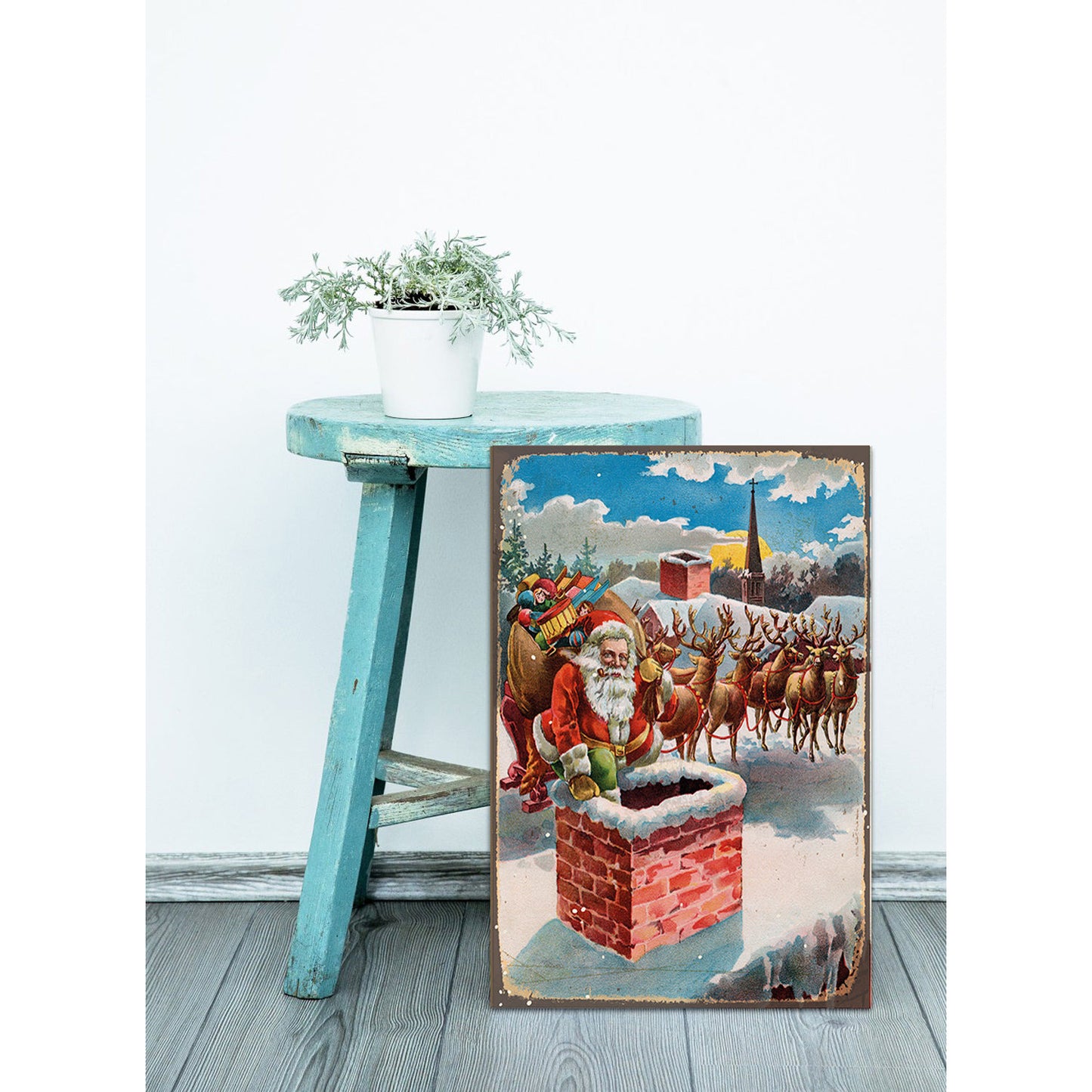 Blechschild - Schornstein Wohnbeispiel