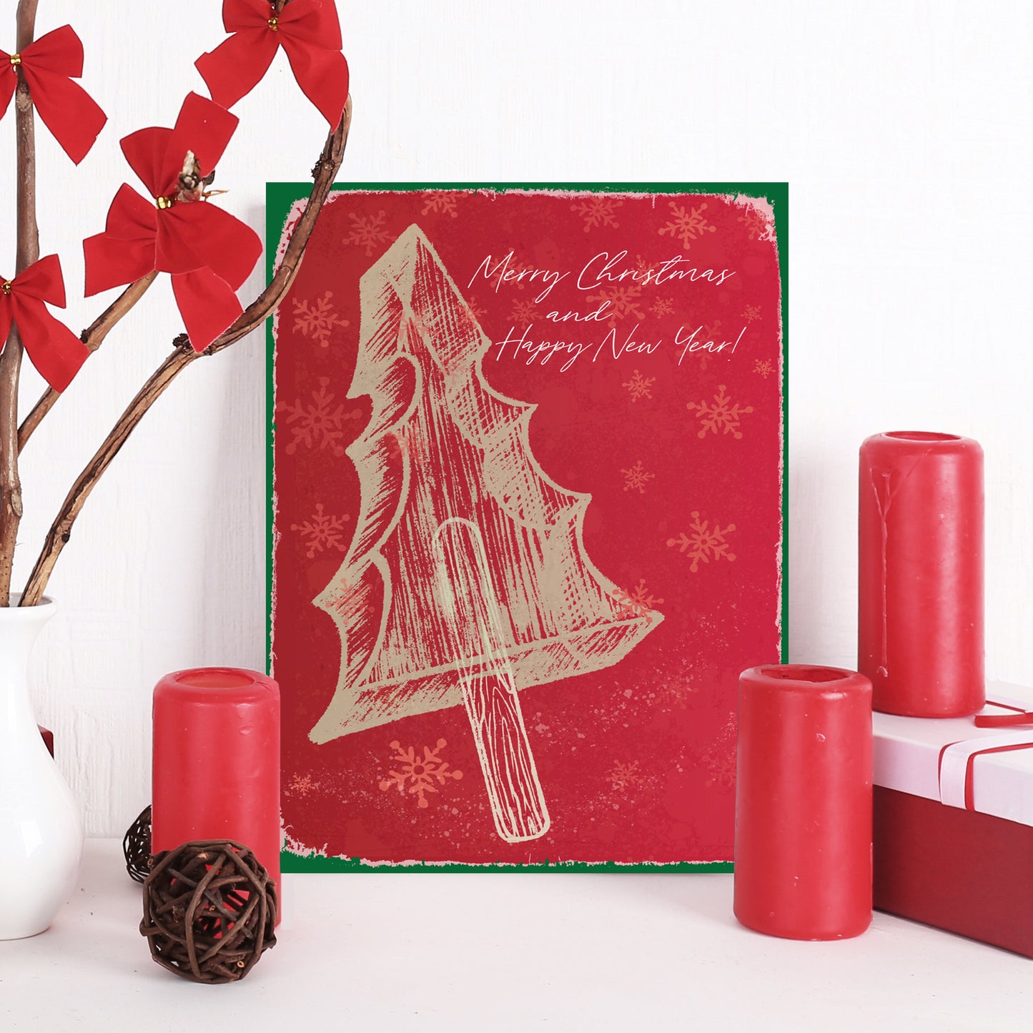 Blechschild - Christmas Tree Ice Wohnbeispiel