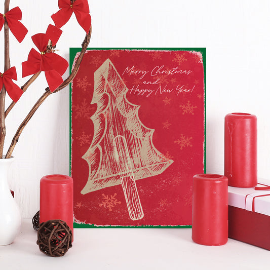 Blechschild - Christmas Tree Ice Wohnbeispiel