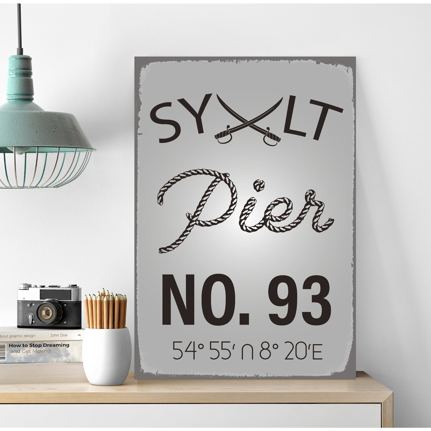 Blechschild - Sylt Pier NO. 93 Wohnbeispiel