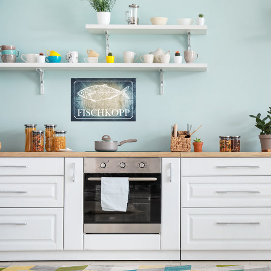 Blechschild - Fischkopp Wohnbeispiel