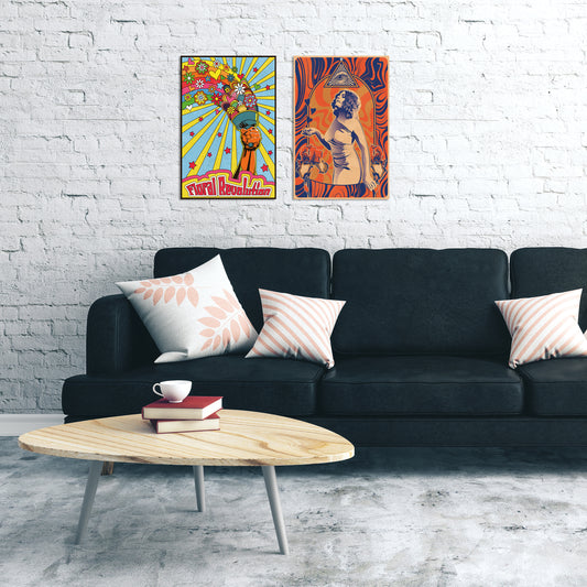 Blechschild - Psychedelic Wohnbeispiel