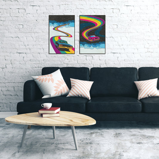 Blechschild - Rainbow Road Wohnbeispiel