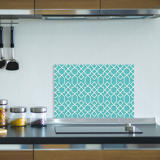 Spritzschutz - Blue Stars Wohnbeispiel