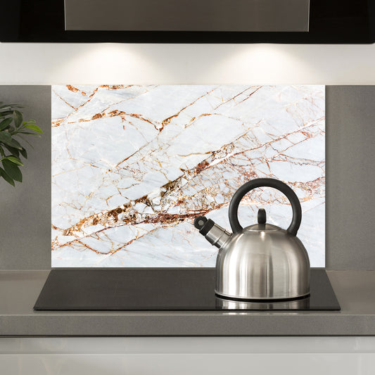 Spritzschutz - White Marble Wohnbeispiel