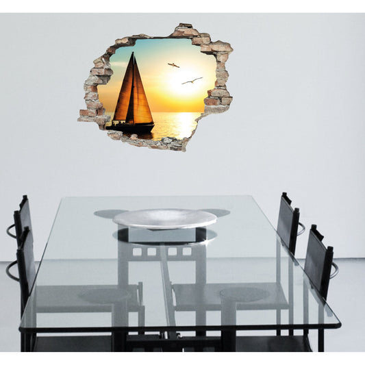 3D-Effekt - Segelboot Wohnbeispiel