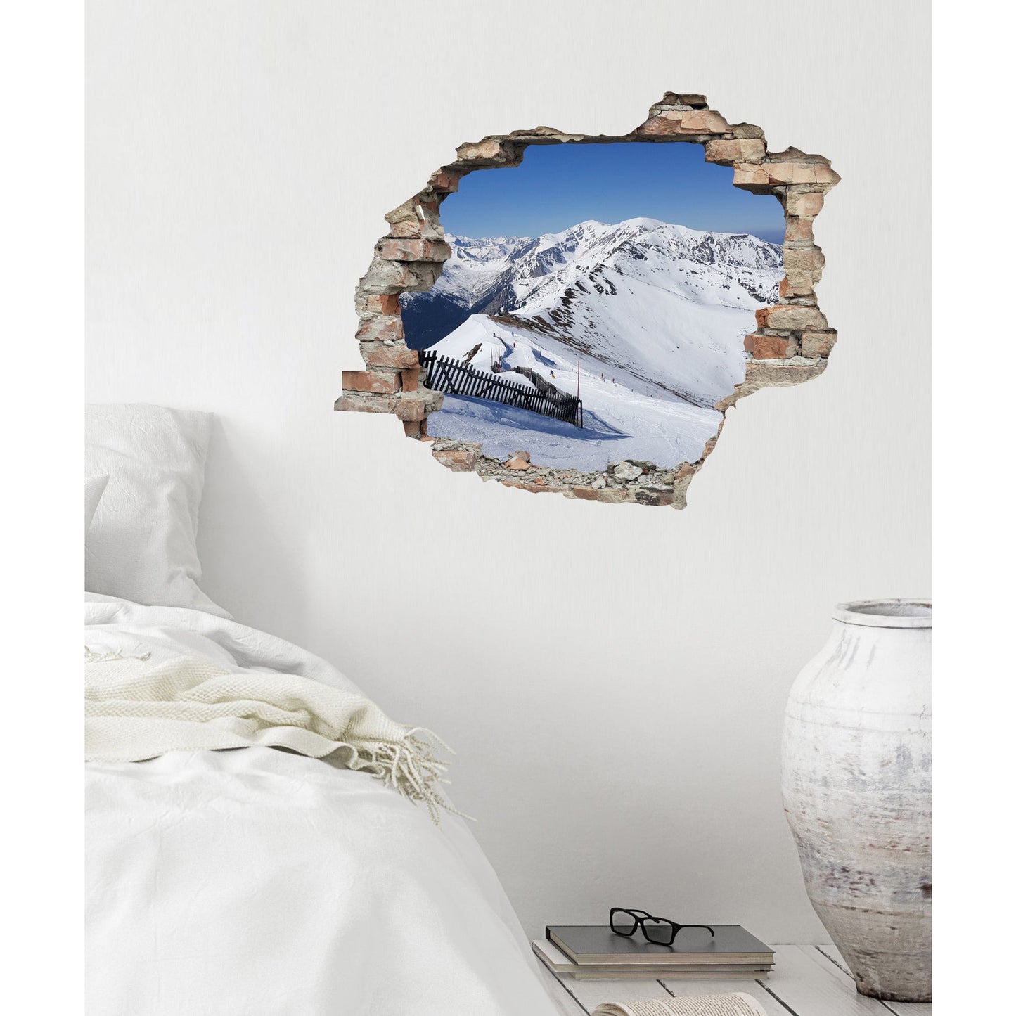 3D-Effekt - Skiabfahrt Wohnbeispiel