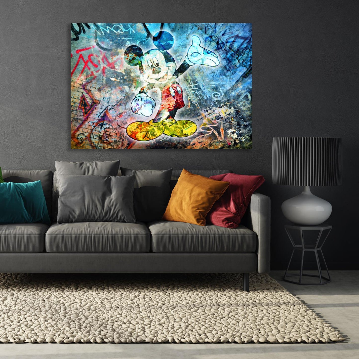 Acrylglasbild - Graffiti Mickey