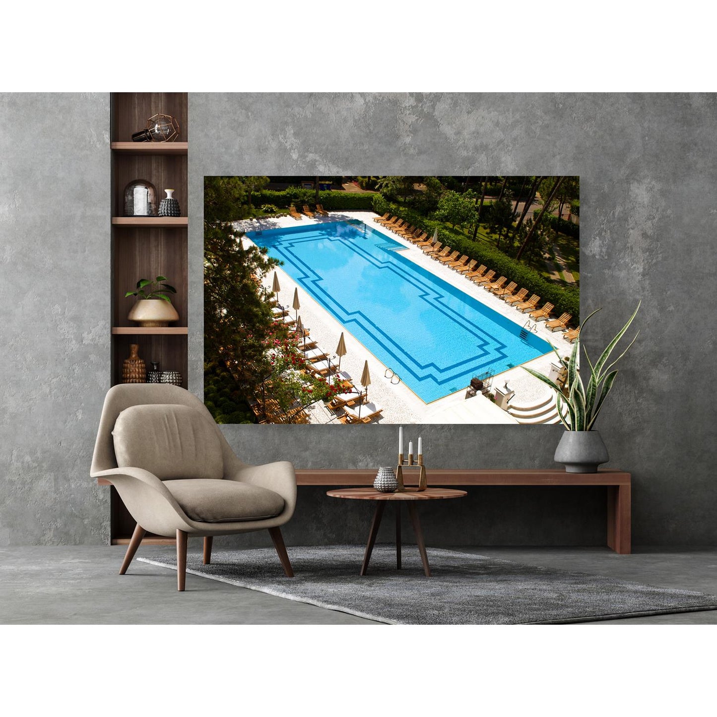 Acrylglasbild - Summertime Pool