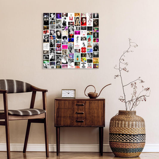 Acrylglasbild - Icons Collage Wohnbeispiel