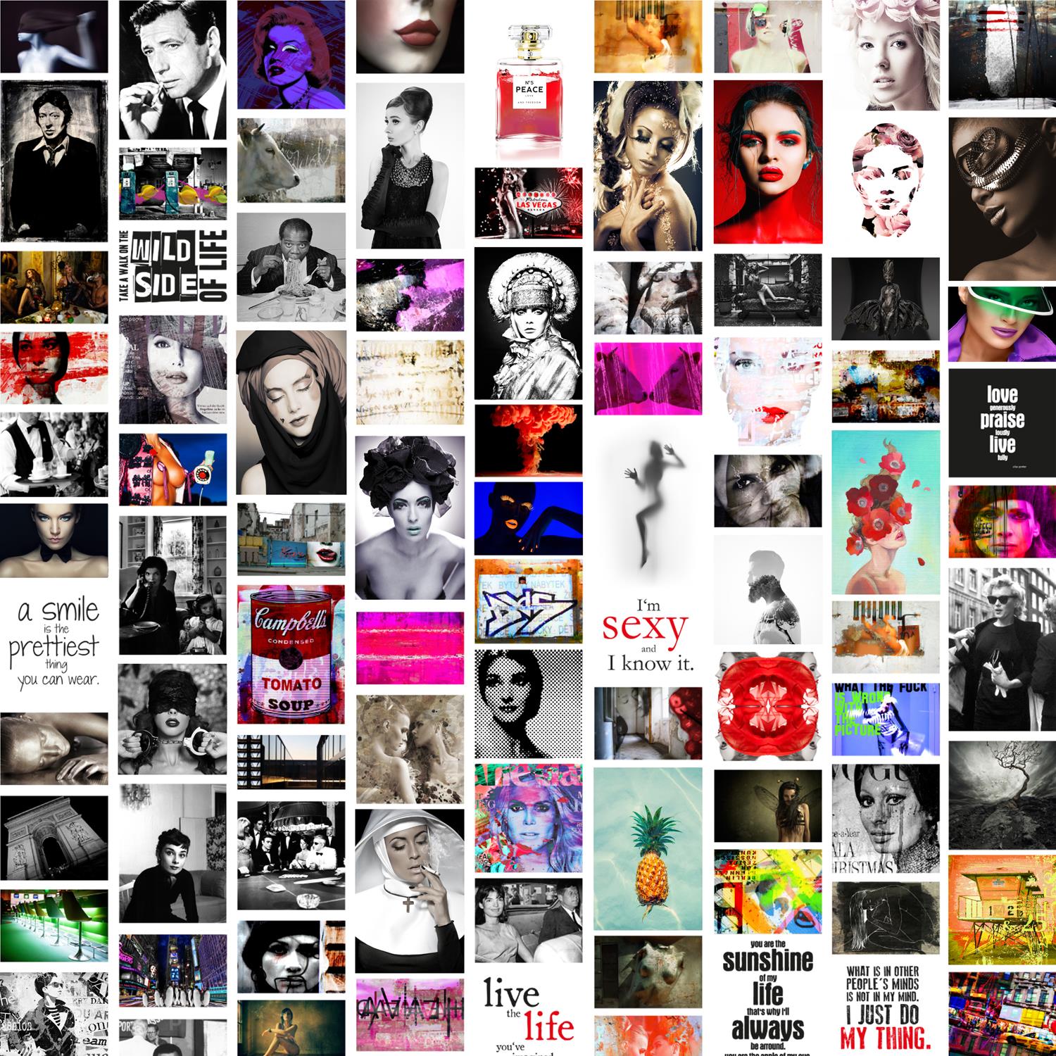 Acrylglasbild - Icons Collage Artikelbild