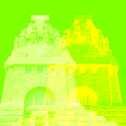 Acrylglasbild - Leipzig Völkerschlachtdenkmal Grün