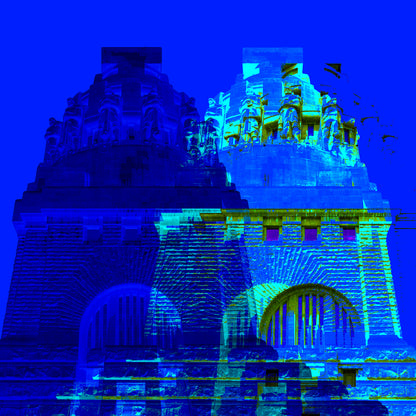 Acrylglasbild - Leipzig Völkerschlachtdenkmal Blau