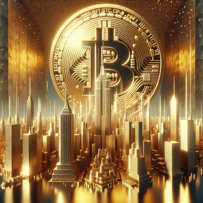 Acrylglasbild - Bitcoin City