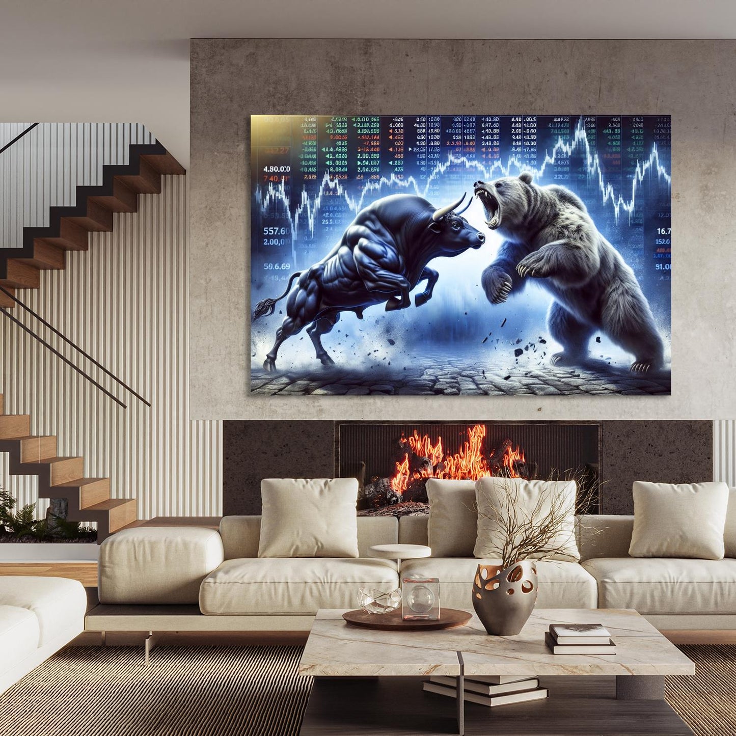 Acrylglasbild - Bulls and Bears