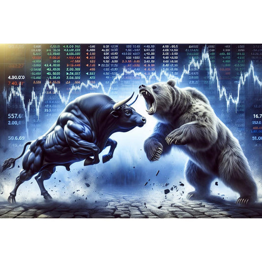 Acrylglasbild - Bulls and Bears