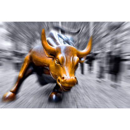 Acrylglasbild - Bull in Motion