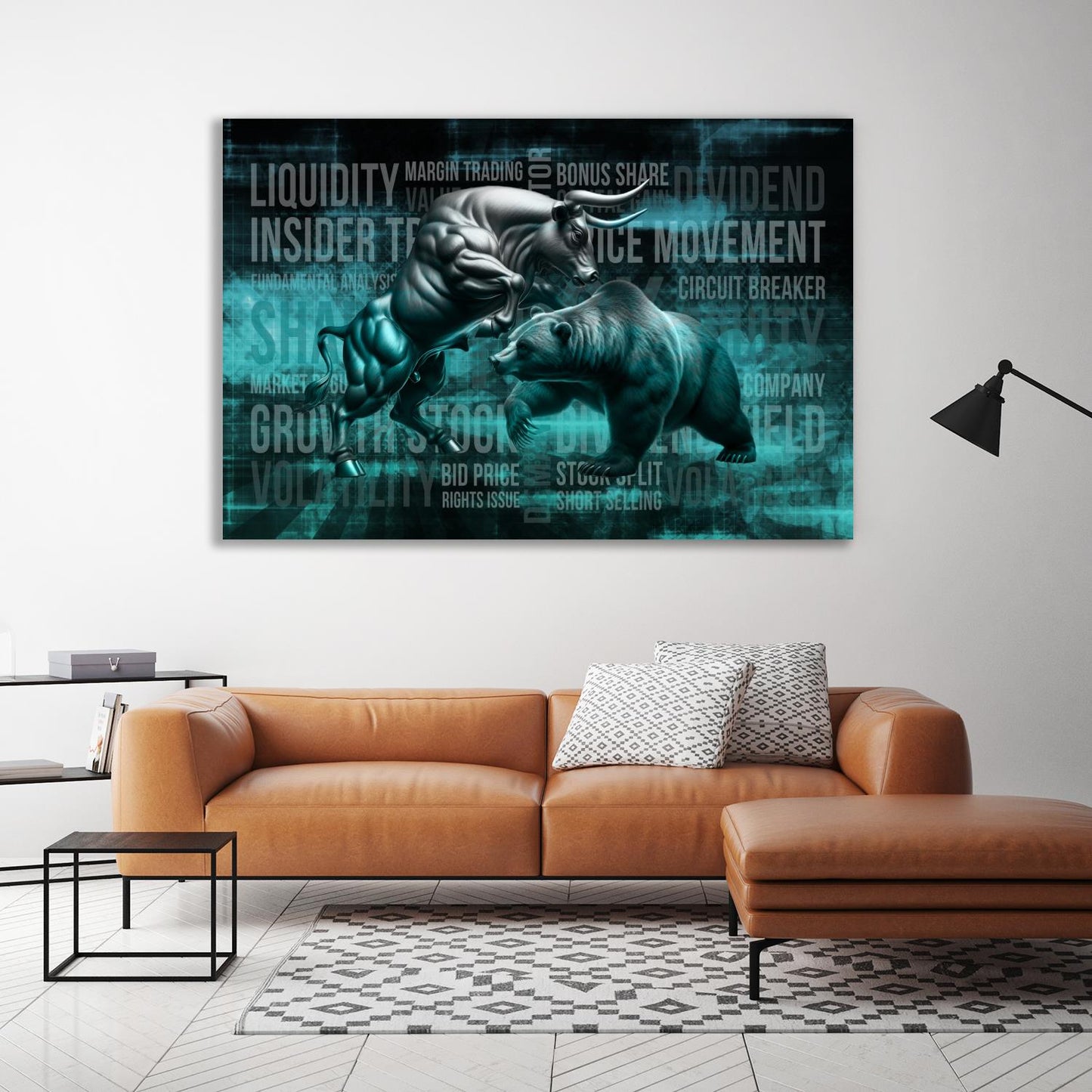 Acrylglasbild - Bull vs Bear