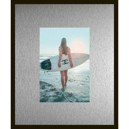 Rahmenbild mit Alupassepartout - Surfing Beach