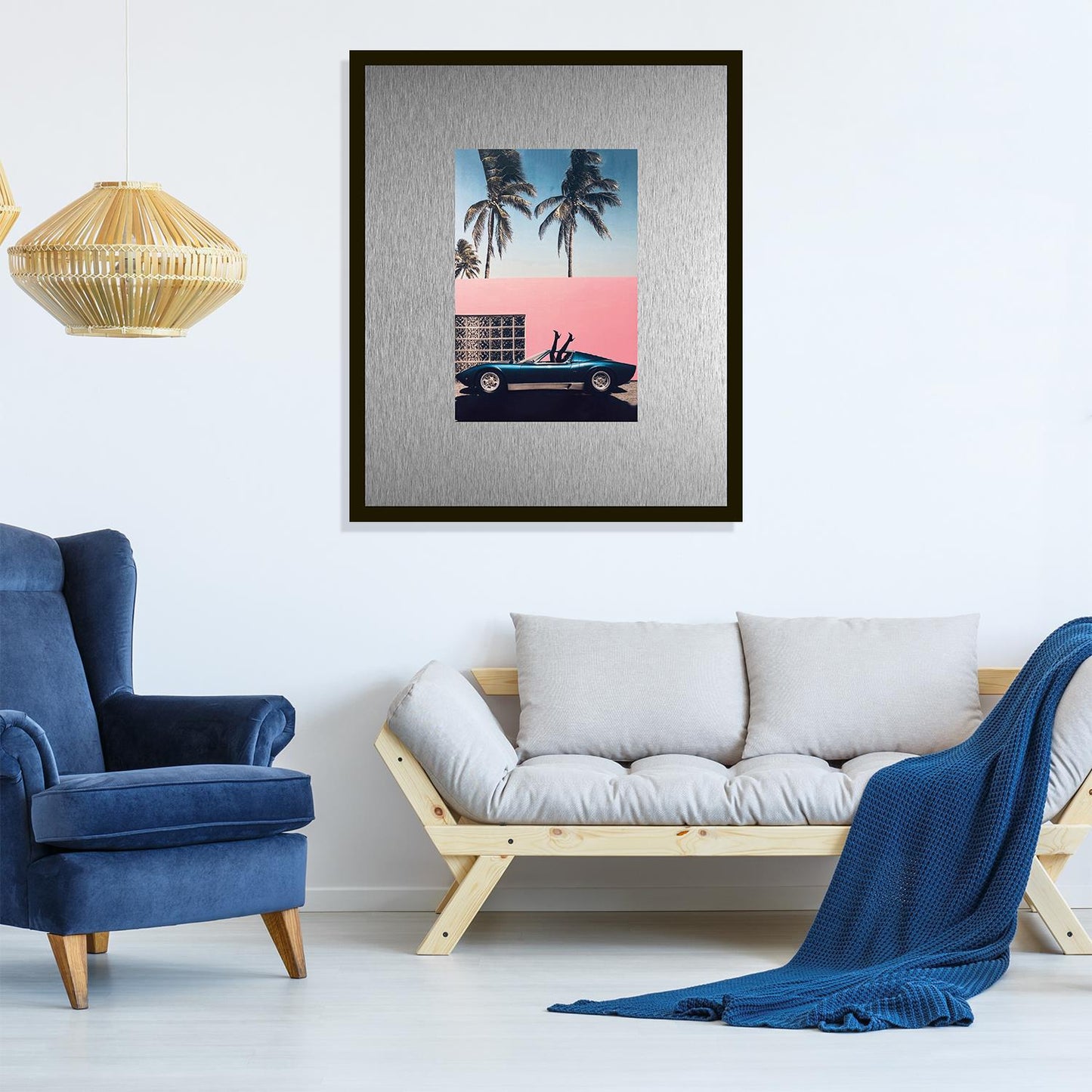 Rahmenbild mit Alupassepartout - Elegant Palms