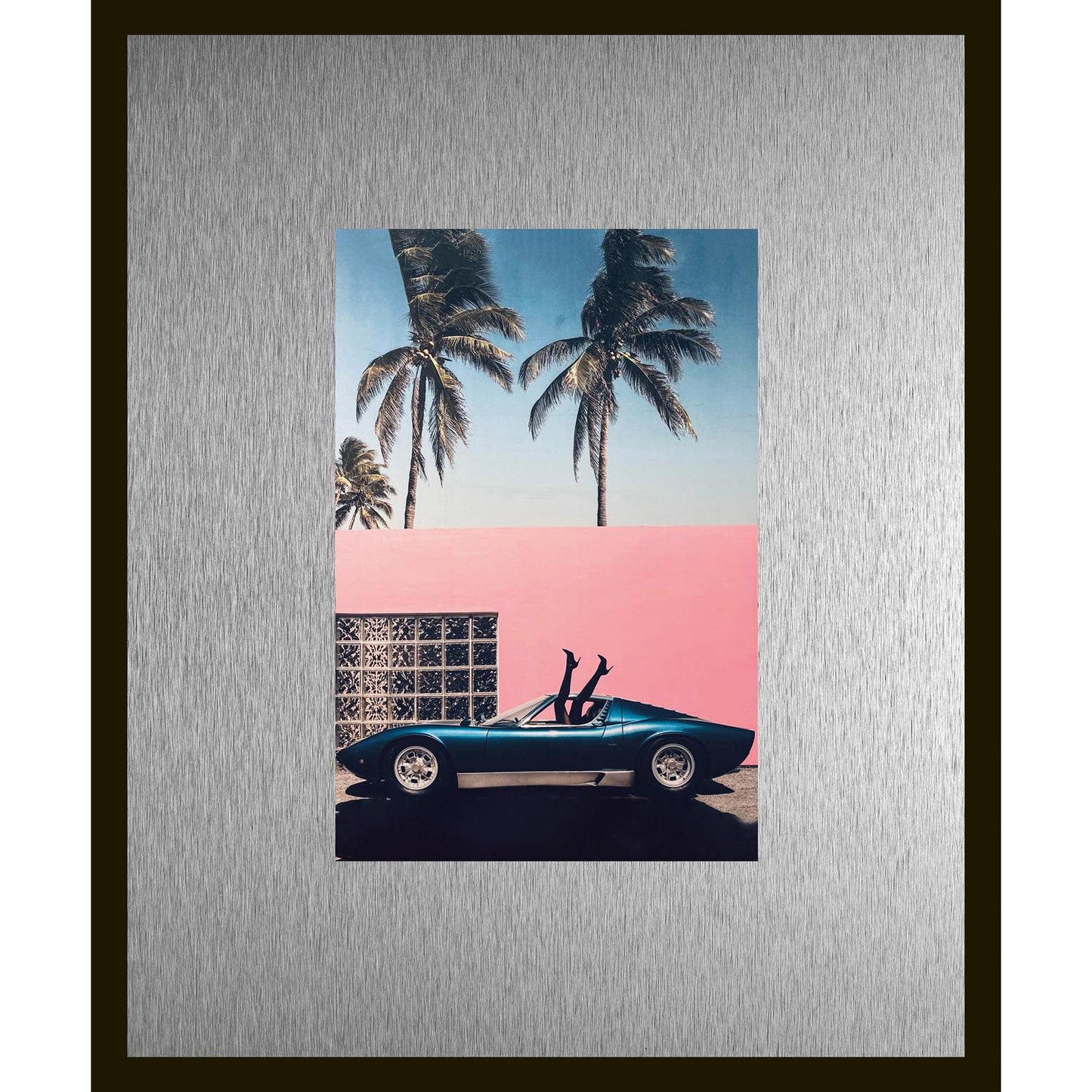 Rahmenbild mit Alupassepartout - Elegant Palms