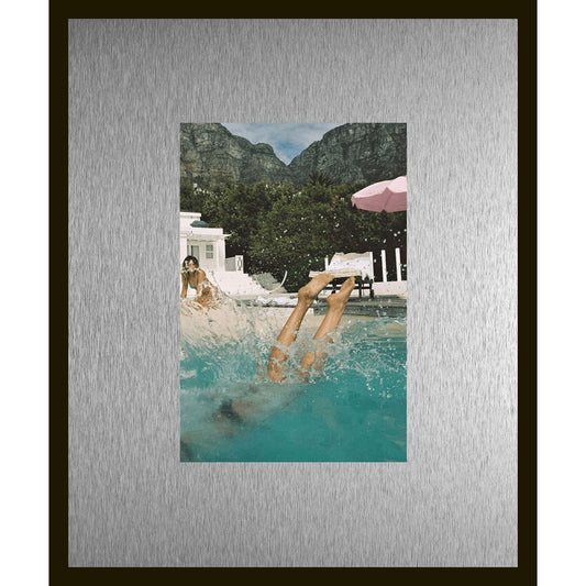 Rahmenbild mit Alupassepartout - Diving Retro