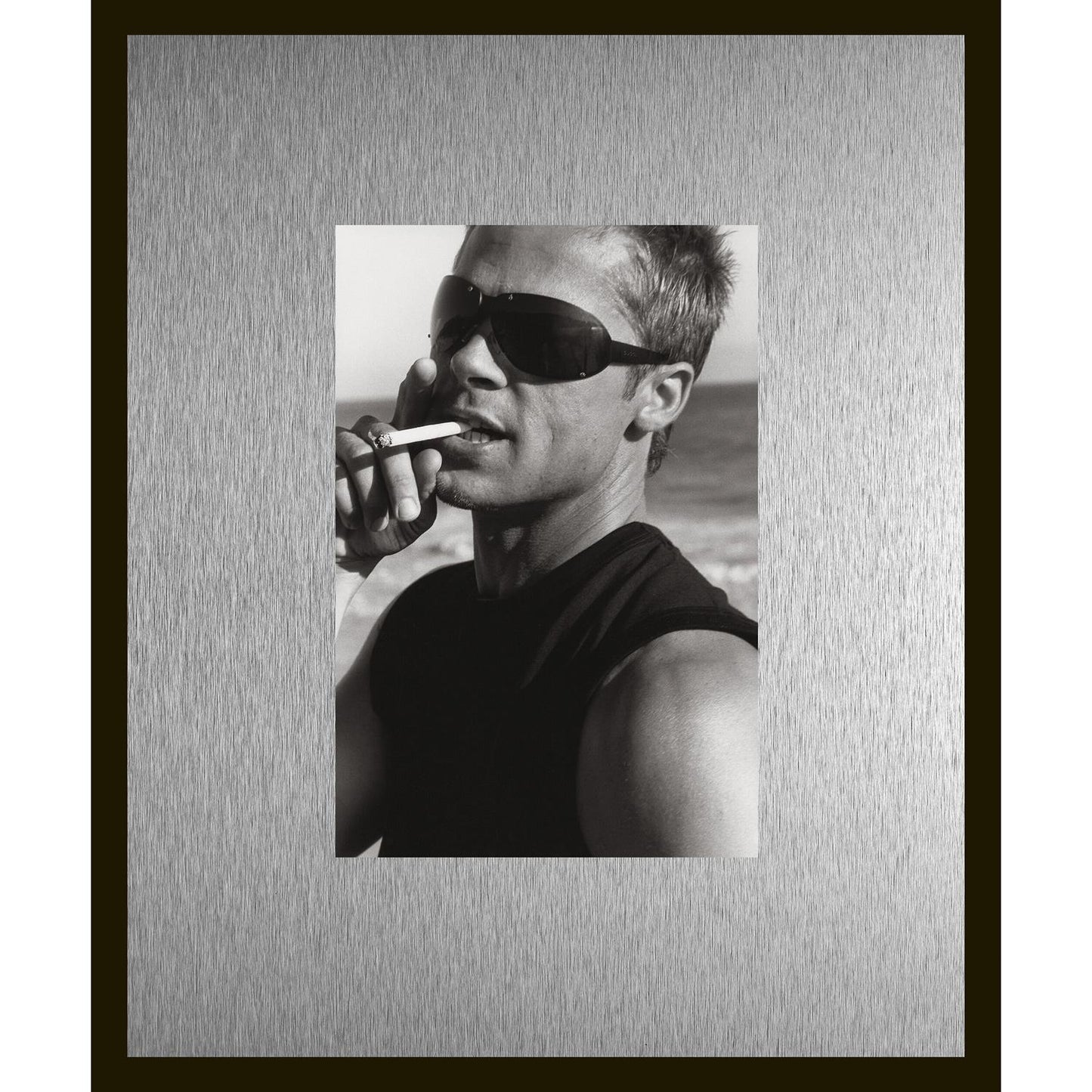 Rahmenbild mit Alupassepartout - Brad Pitt