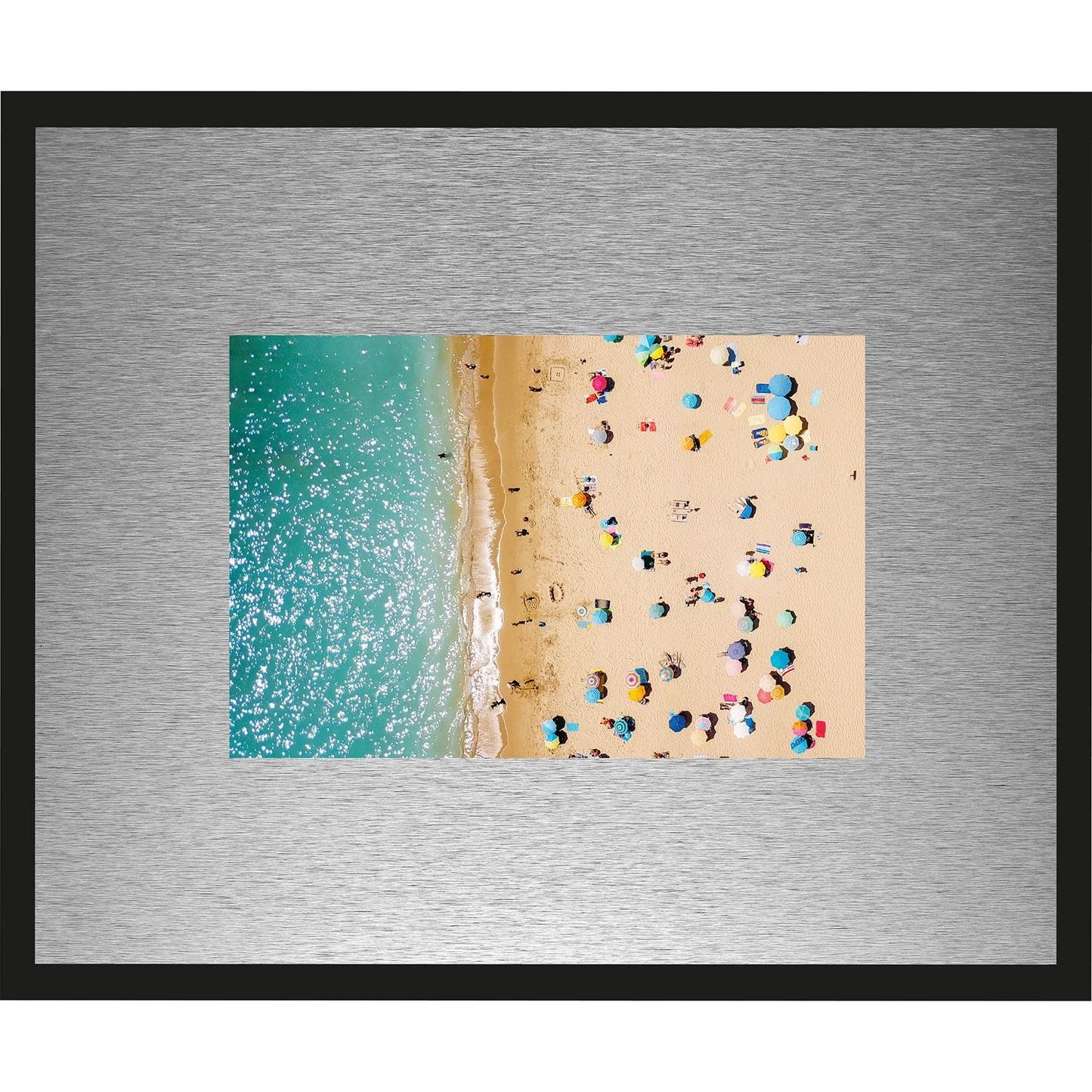 Rahmenbild mit Alupassepartout - Sunny Day Aerial View