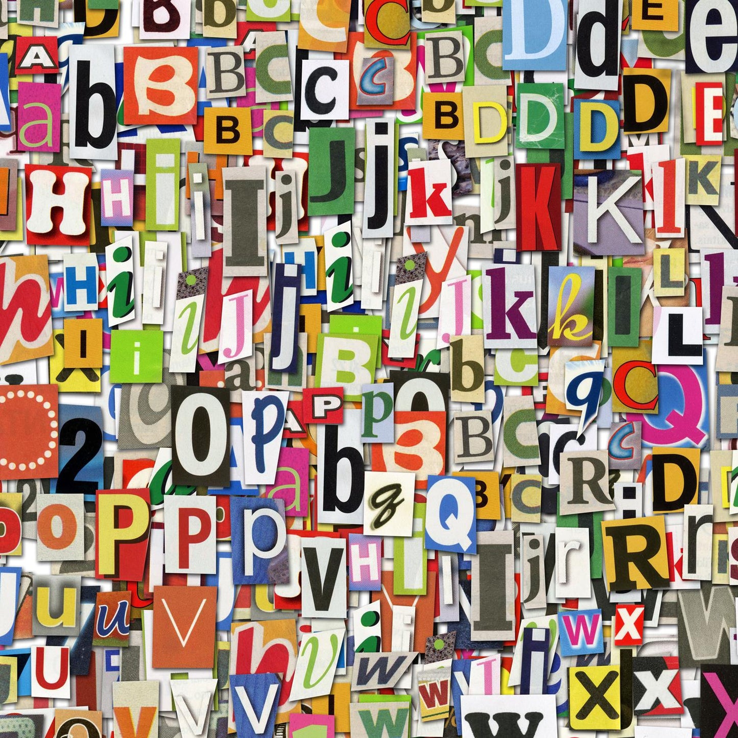 Leinwandbild - Bunte Buchstaben