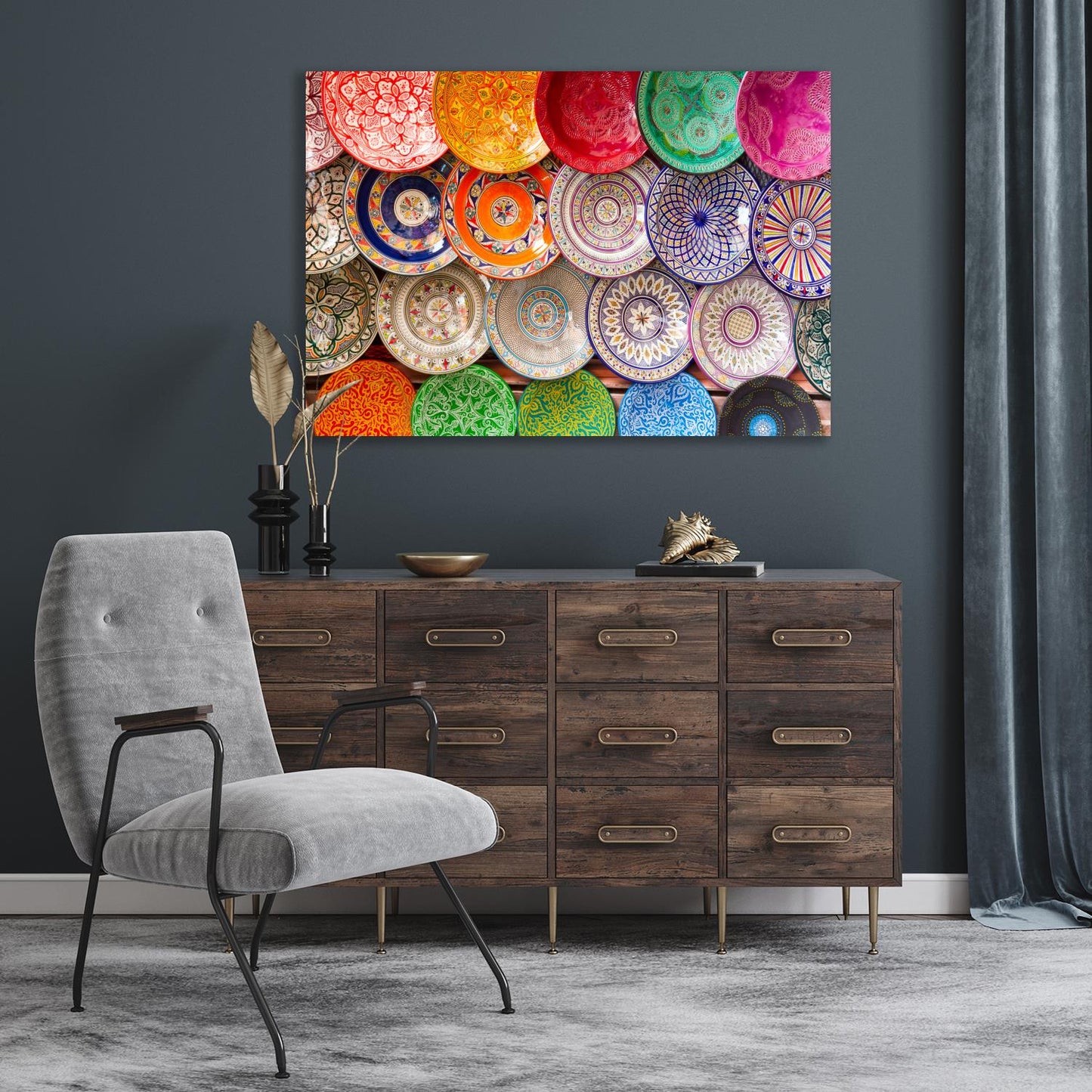 Leinwandbild - Orientalische Teller