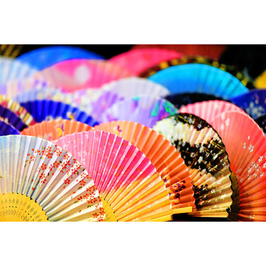 Leinwandbild - Bunte Fächer