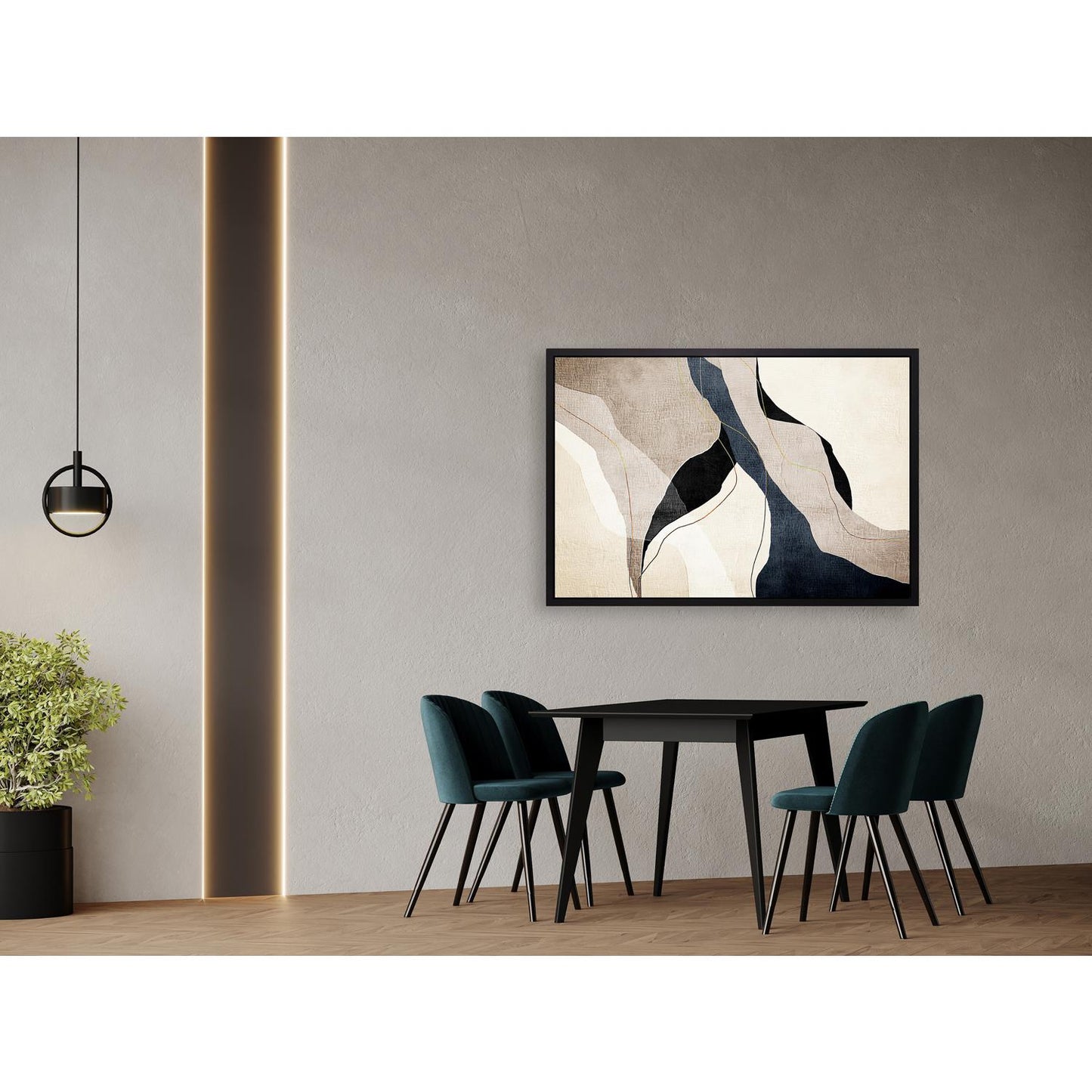 Leinwandbild mit Schattenfugenrahmen - Aura Frame 60x40cm