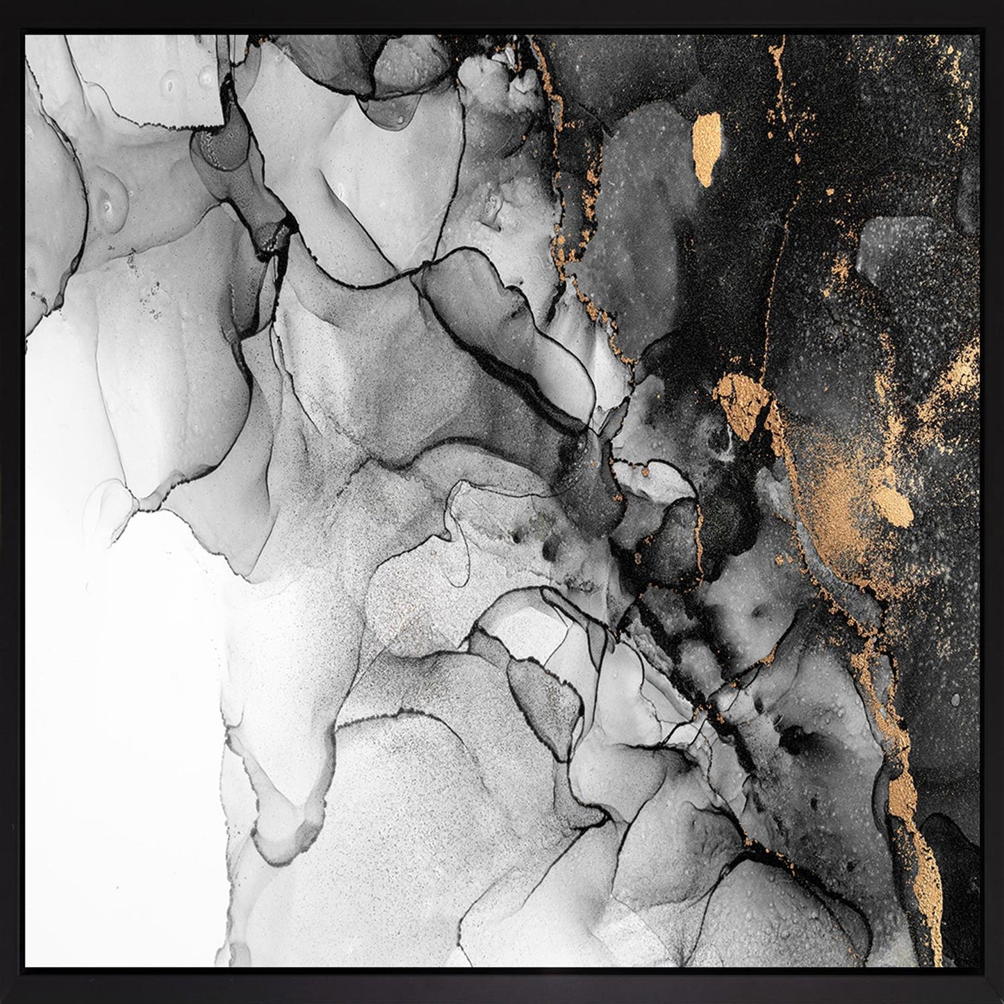 Leinwandbild mit Schattenfugenrahmen - Linear Flow