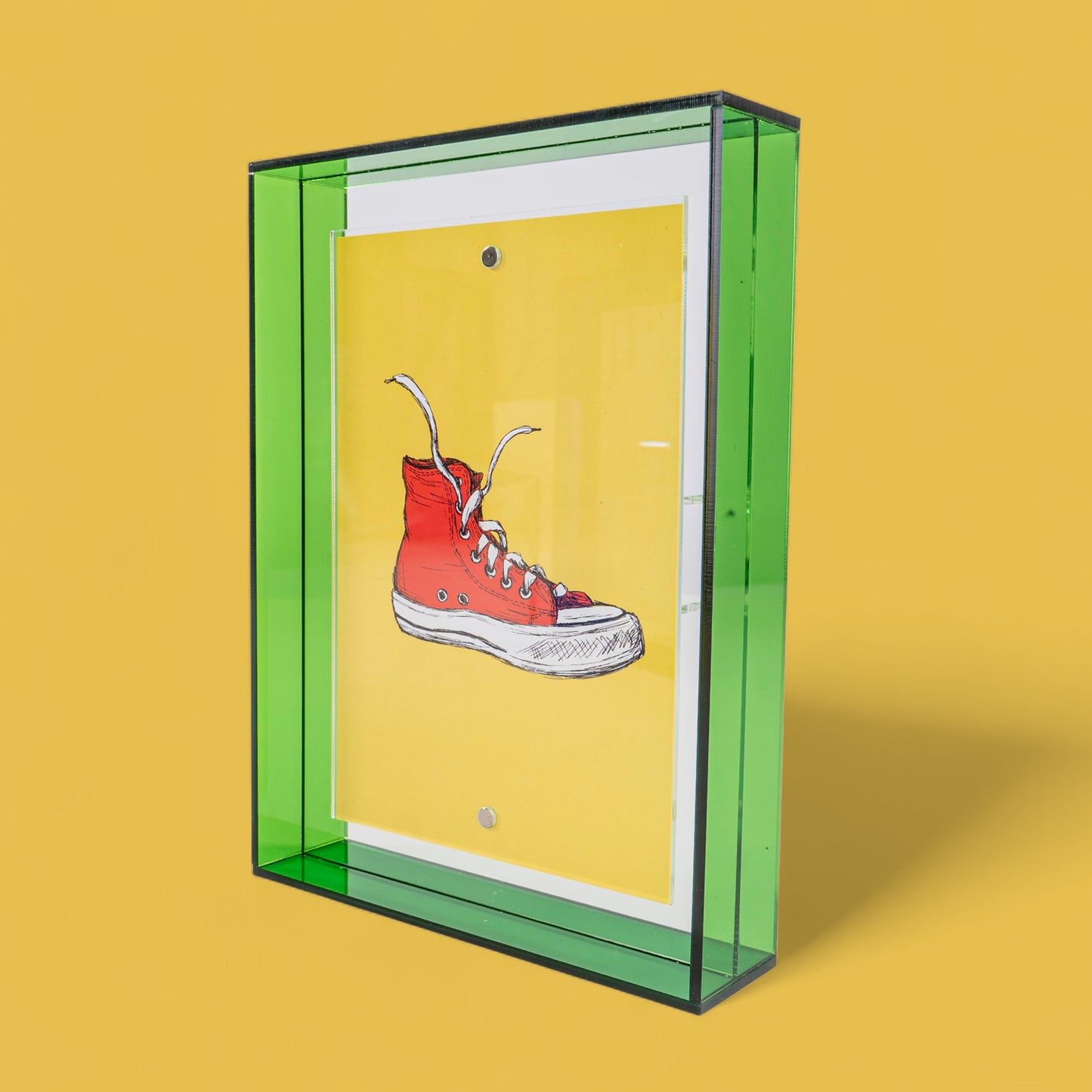 Acrylglas Bilderrahmen - Neon Grün