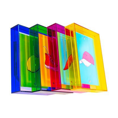 Acrylglas Bilderrahmen - Neon Gelb