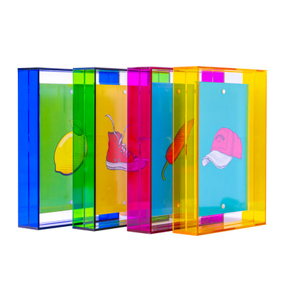 Acrylglas Bilderrahmen - Neon Gelb