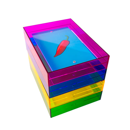 Acrylglas Bilderrahmen - Vier Neonfarben