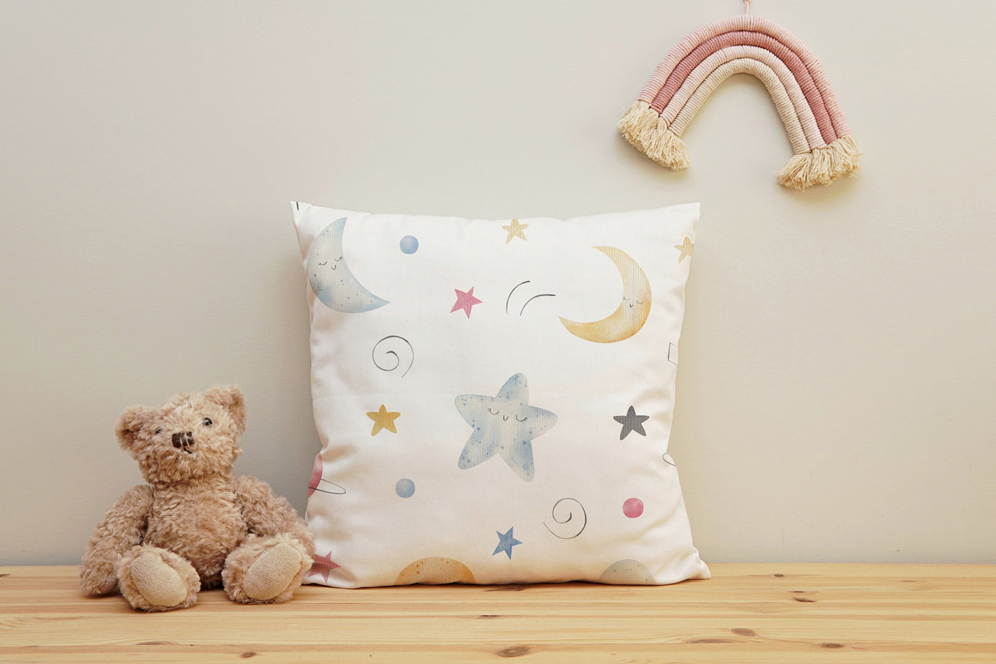 Taie d'oreiller - Lune et étoiles