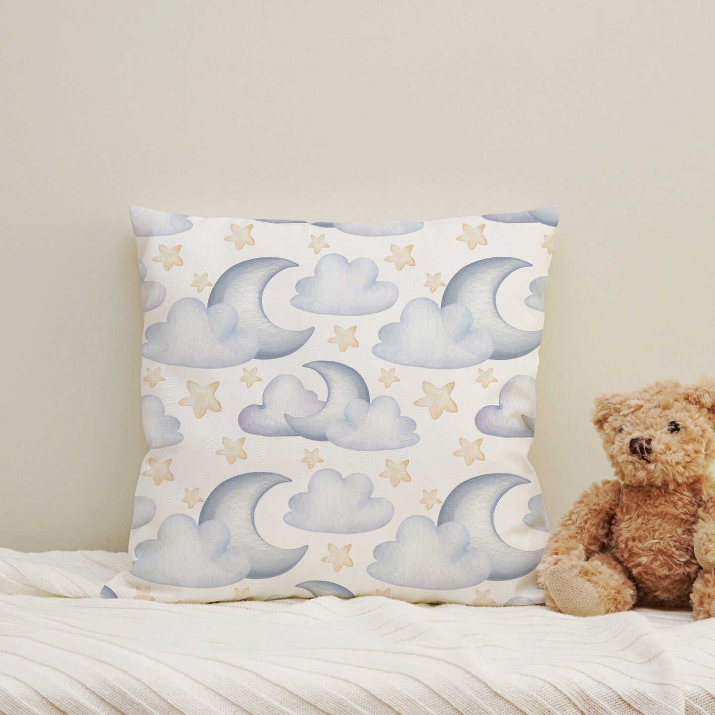 Taie d'oreiller - Lune et nuages
