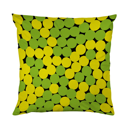 Kissenbezug - Grüne und Gelbe Kreise