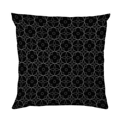 Kissenbezug - White Ornaments on Black