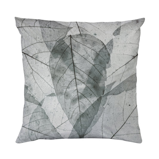 Kissenbezug - Blatt-Textur Grau