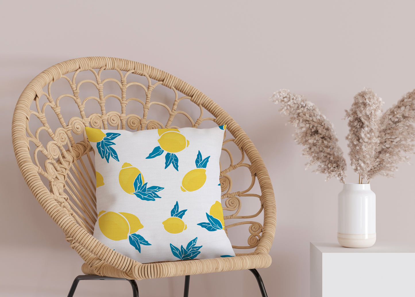 Kissenbezug - Lemons on white