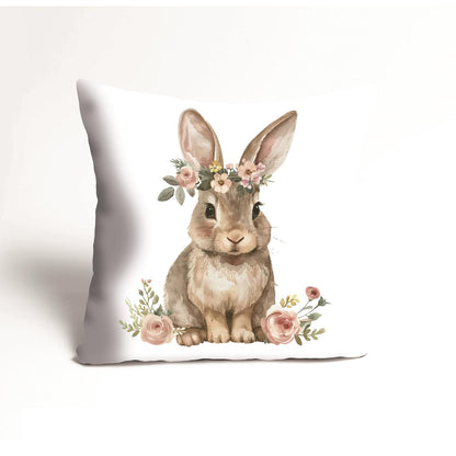 Kissenbezug - Hase mit Blumen