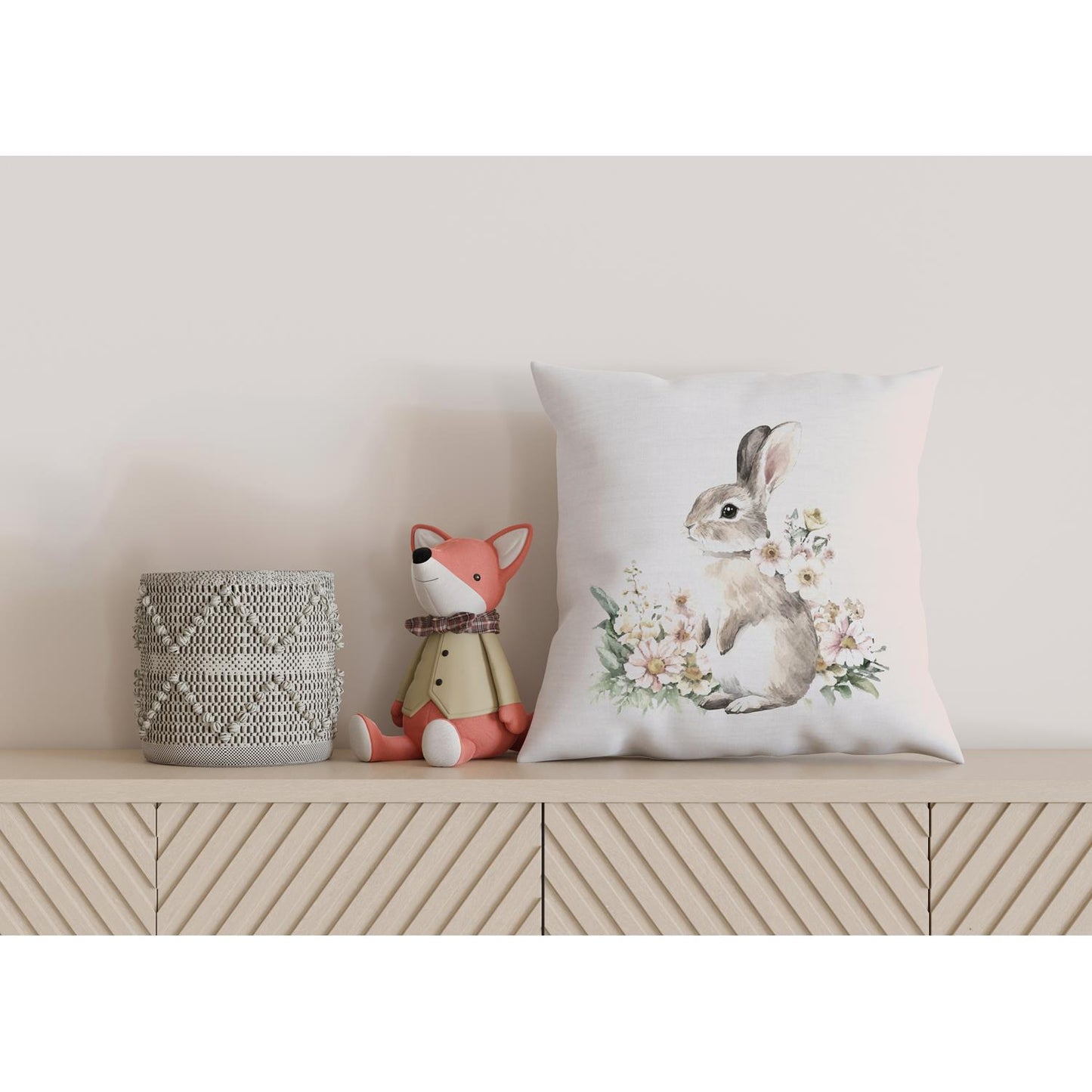 Kissenbezug - Blumenhase