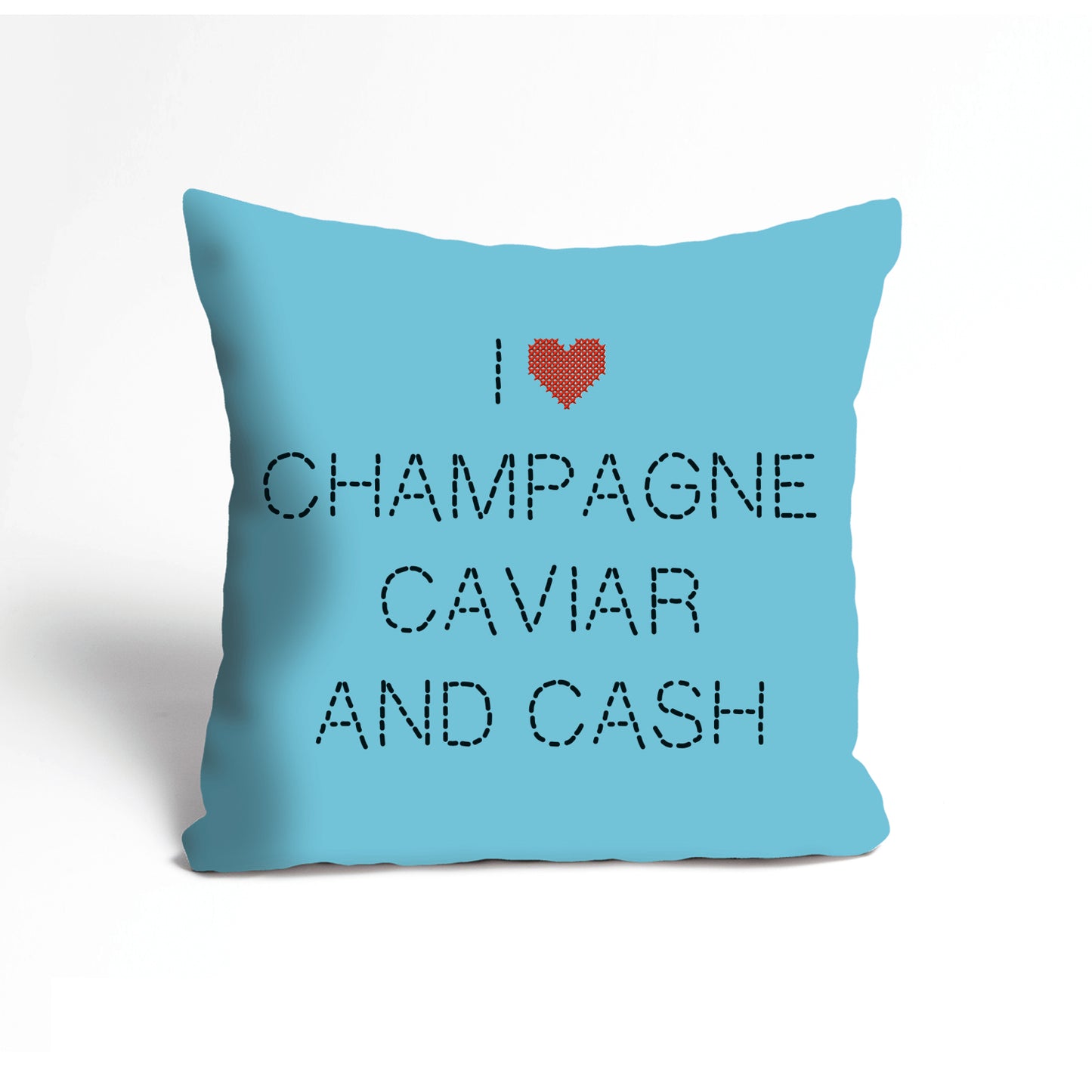 Kissenbezug - I love Champagne Caviar Cash