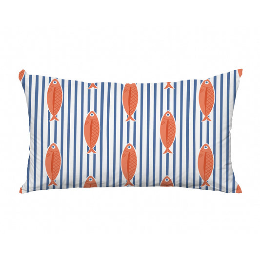 Outdoor Kissenbezug - Fische und Streifen