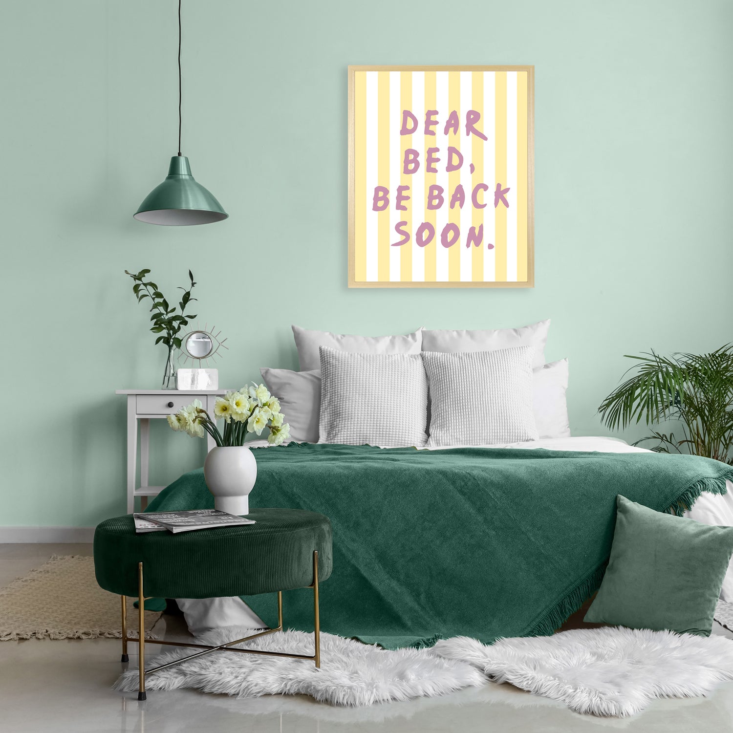 Rahmenbild - Dear Bed, Be Back Soon Wohnbeispiel